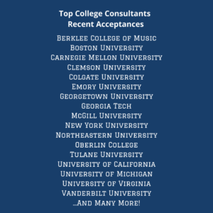List of universities where Top College Consultants have been accepted