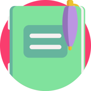 Academic coaching icon - notebook